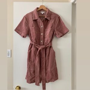 TOPSHOP button up corduroy dress